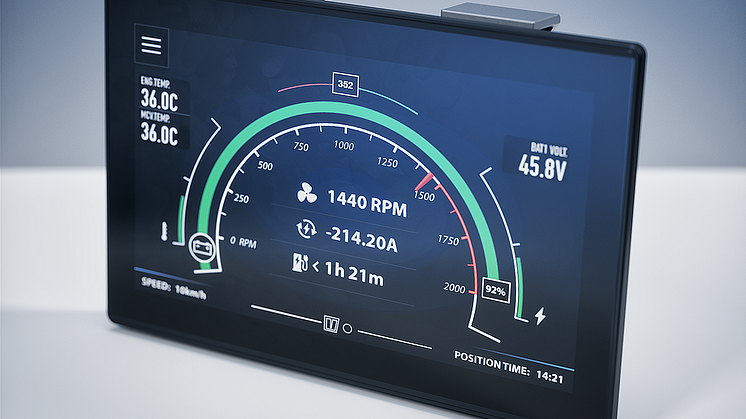 VETUS battery monitoring shunt and multifunction display enables crucial visibility of the remaining battery charge and runtime 