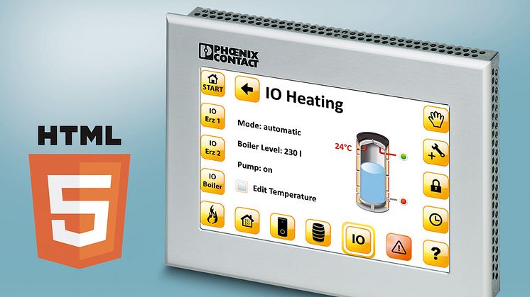 Industrial touch panels for web applications