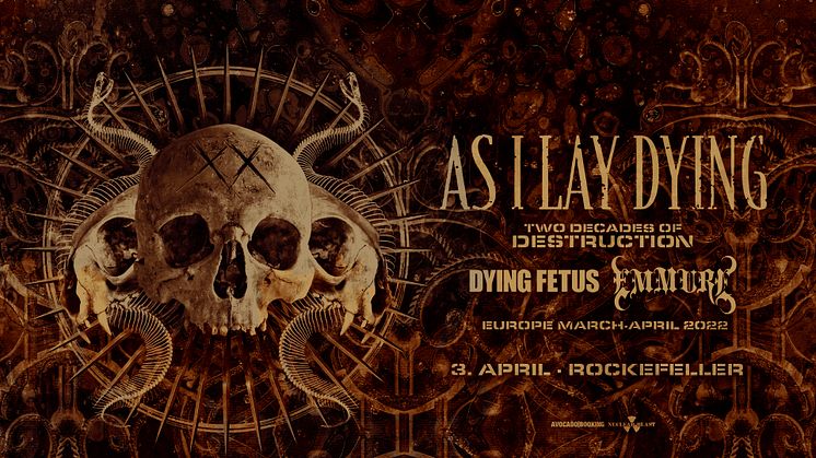 AS I LAY DYING LEGGER UT PÅ TURNÈ FOR Å FEIRE 20 ÅR!