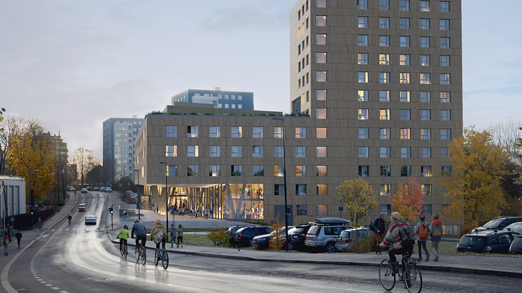 Studentboligene i Blindernveien 6 er plassert midt i innovasjonsområdet Oslo Science City.