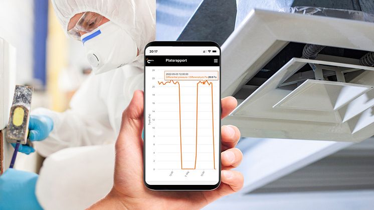 DP600 är perfekt för att mäta differenstryck under sanering och på ventilationsanläggningar.