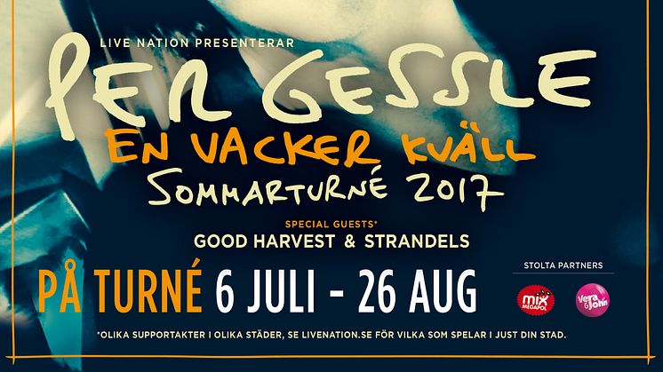Good Harvest och Strandels följer med på Per Gessles sommarturné