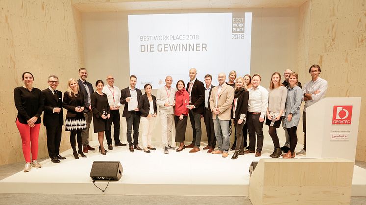 Vorreiter für ein attraktives Arbeitsumfeld: Die Gewinner der „Best Workplace Awards 2018“.