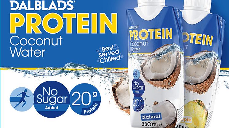 Proteinberikat kokosvatten från Dalblads 