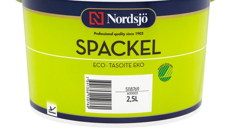 Sveriges och Nordens första miljömärkta spackel