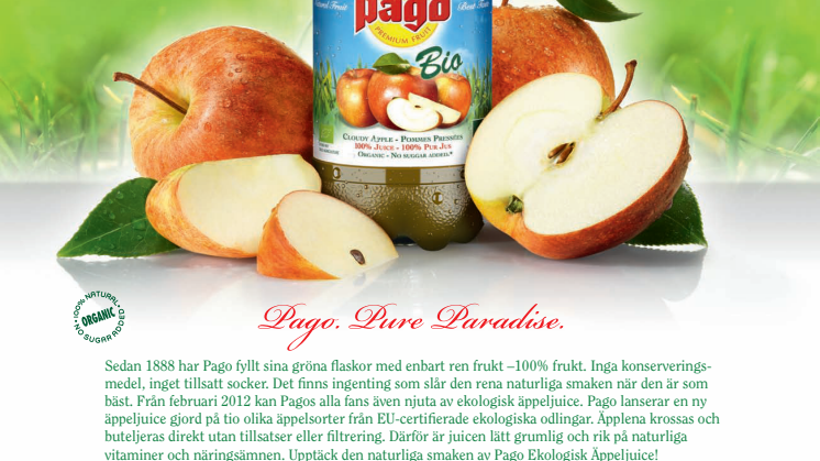 Pago lanserar ekologisk äppeljuice