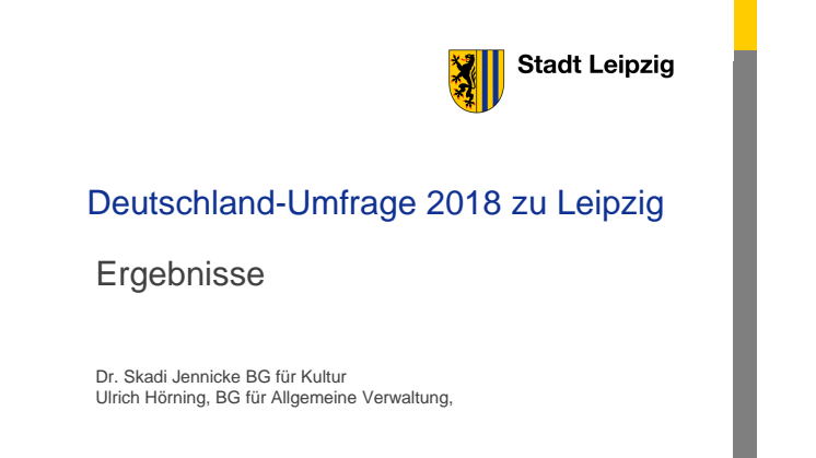 Deutschland-Umfrage 2018 - Ergebnisse für Leipzig