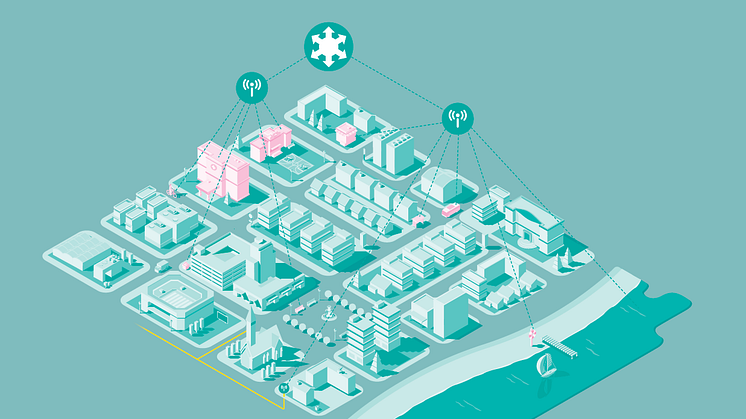 En Stadshubb är en regionstäckande trådlös infrastruktur för Internet of Things. 