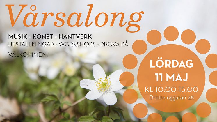 Vårsalong 2019 på Medborgarskolan i Karlstad. 11 maj, kl 10:00-15:00