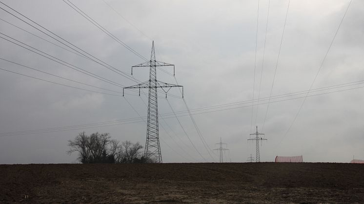 Störungen im Hochspannungsnetz: Bei Arbeiten an 110-kV-Hochspannungsleitungen wie diesen kam es heute zu Störungen. (Foto: Archiv)