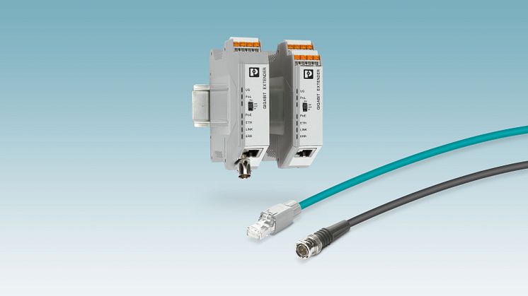 Gigabit extenders för 2-trådsöverföringar med Ethernet. PoE kompatibel