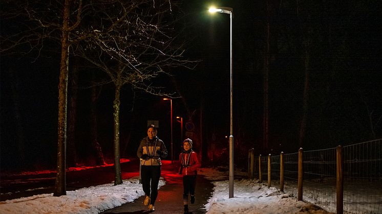 Bättre och smartare belysning på plats i Pålsjö skog