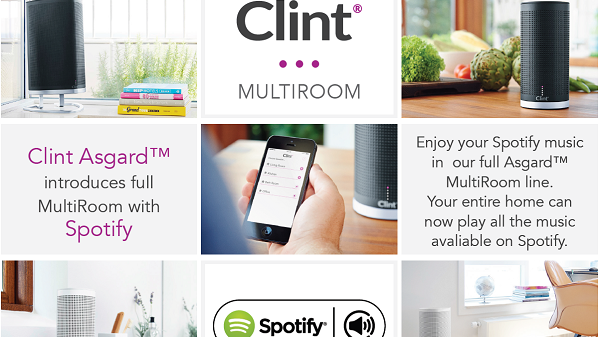 Clint Asgard™ högtalarserien - nu uppdaterad med Spotify Connect med FULL MULTIROOM