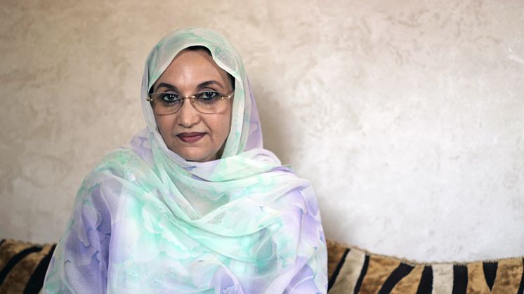 Aminatou Haidar, västsaharisk människorättsförsvarare. Foto: Equipe Media.