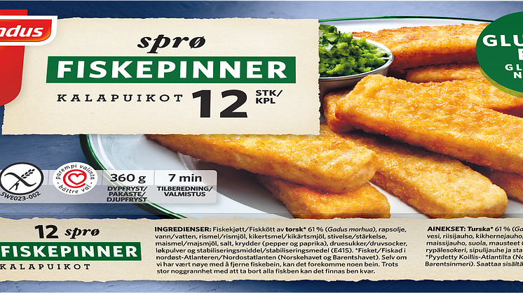 Findus sprø fiskepinner (glutenfri)