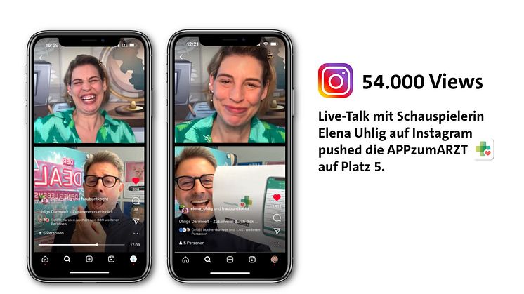 Elena Uhlig lud Carsten Frederik Buchert von der Felix Burda Stiftung zum Live-Talk.