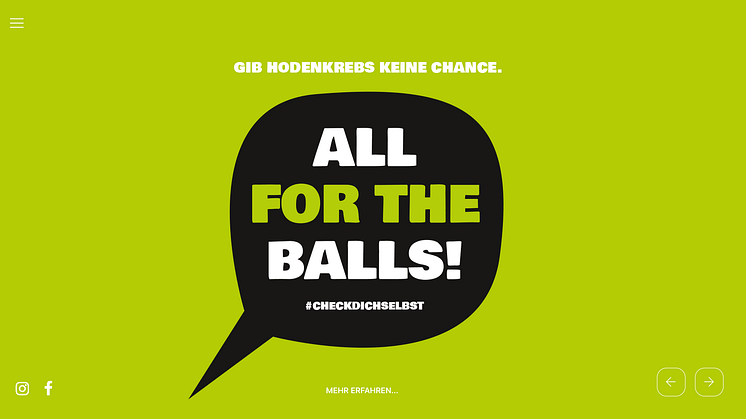 Check dich selbst! Gib Hodenkrebs keine Chance! Die Bayerische Krebsgesellschaft startet Aufklärungs-Kampagne zur Früherkennung von Hodenkrebs
