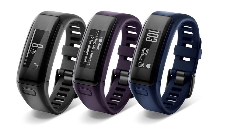 Garmin® vivosmart® HR – en aktivitetsmätare med pulsmätning på handleden och Smart Notifications