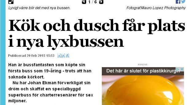 Allt om Resor, Expressen, provar på 1st Bussness Class 