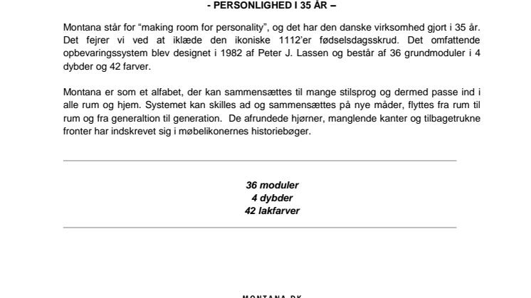 Montana: Personlighed i 35 år 