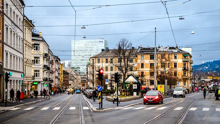 Foto: Sporveien i mål på Majorstuen