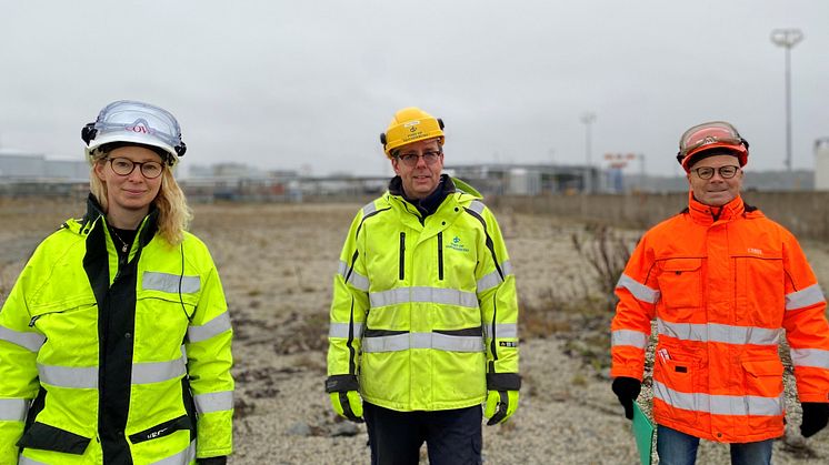 I Göteborgs hamns Energihamn undersöks olika platser lämpliga att bygga en framtida anläggning för mellanlagring av koldioxid och förvätskning till flytande koldioxid. Bild: Göteborgs Hamn AB.