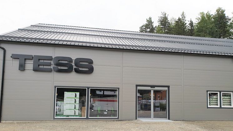 Det nye TESS-bygget i Storgata på Moelv. 
