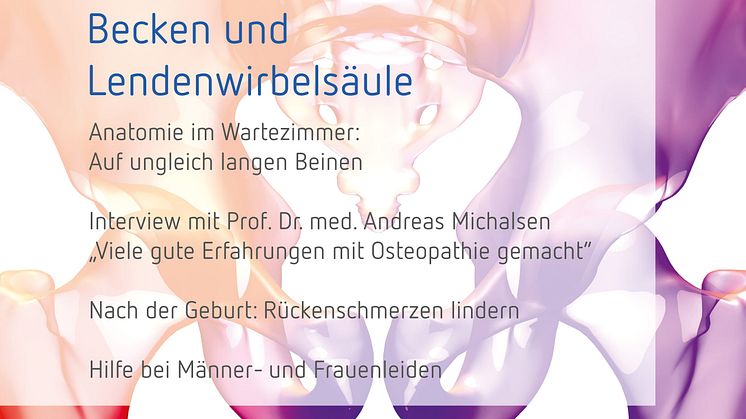 Neues Osteopathie-Praxismagazin jetzt bestellen