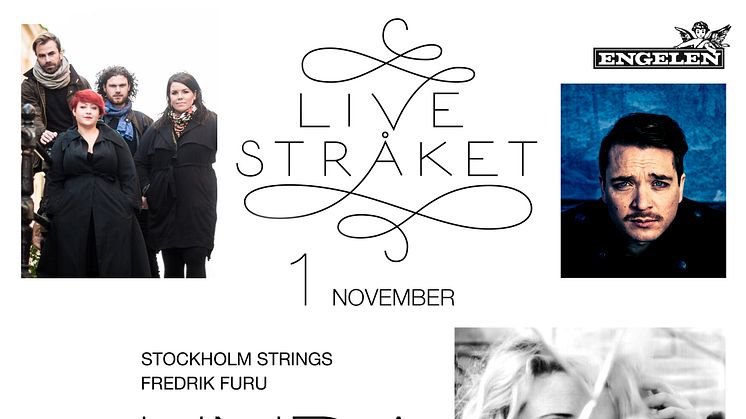"Live stråket" på Engelen med Stockholm Strings i ledning av Fredrik Furu med gäst Linda Ström den 1 november!