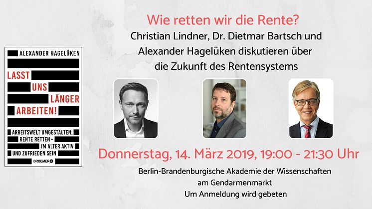 Christian Lindner, Dr. Dietmar Bartsch und Alexander Hagelüken im Gespräch