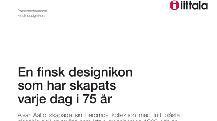 En finsk designikon som skapats varje dag i 75 år.