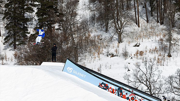 Jesper Tjäder vid träningen inför VM-kvalet i slopestyle. Foto: Matavz@FIS