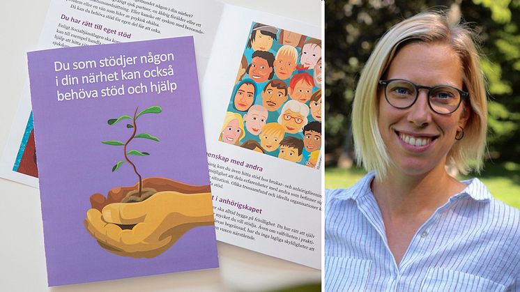 Ingrid Lindholm, möjliggörare och praktiker vid Nka, har varit delaktig i arbetet med att ta fram anhörigfoldern.