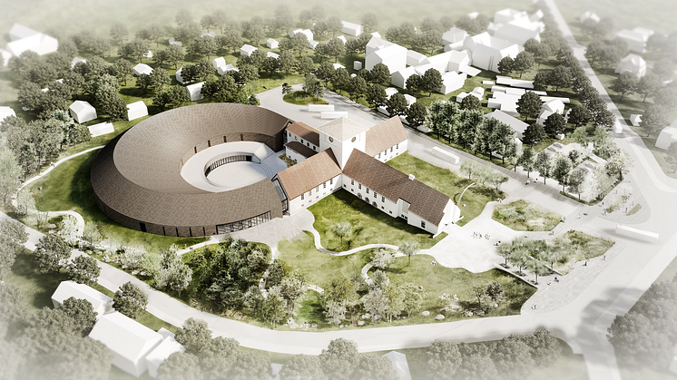 Vikingtidsmuseet – Luftperspektiv. Foto: AART.