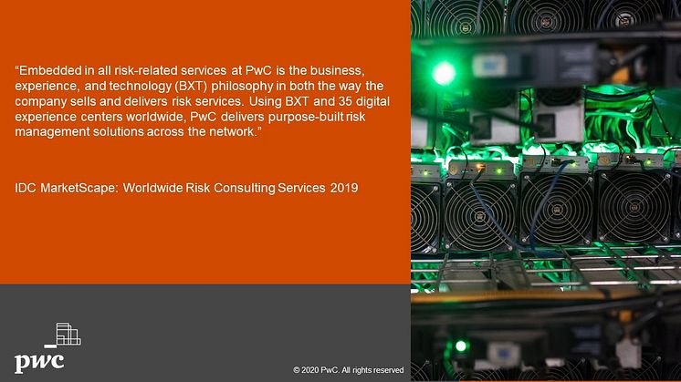 PwC named a Leader in the IDC MarketScape for Worldwide Risk Consulting Services