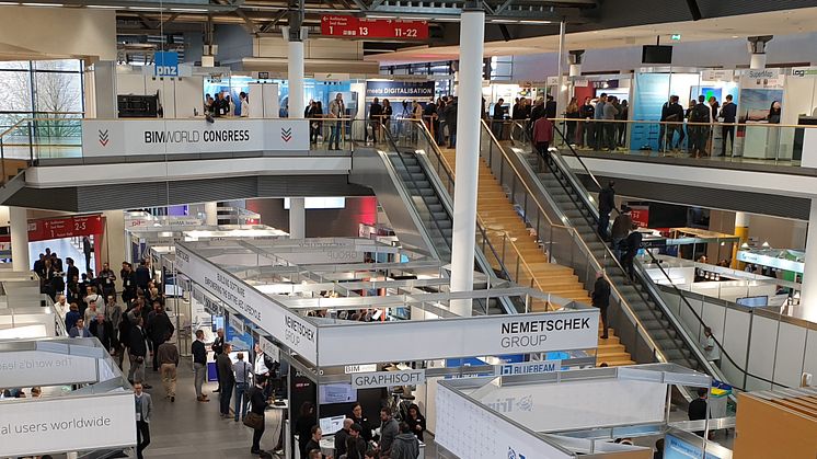 The booth of the Nemetschek Group at BIM World MUNICH 2019