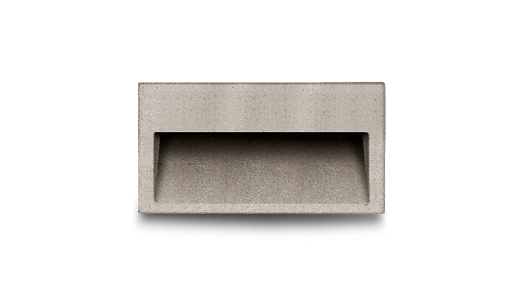 Concrete wall recessed luminaire