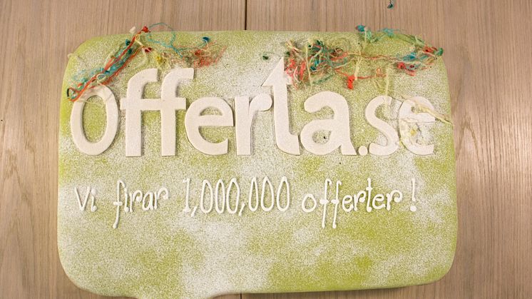 Offerta firar 1,000,000 förmedlade offerter