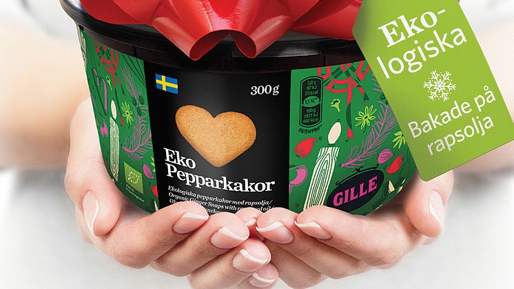 Gille Eko Pepparkakshjärtan blev årets storsäljande nyhet 2015 - nu kommer Gille Ekologiska pepparkaksdeg.