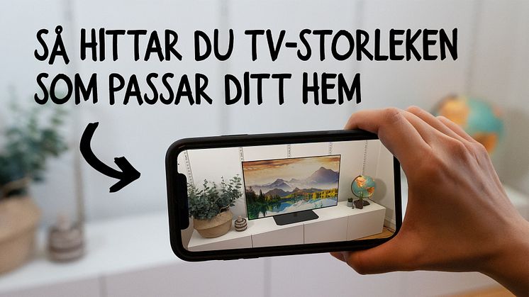 Testa hur stor TV du kan ha med hjälp av AR.