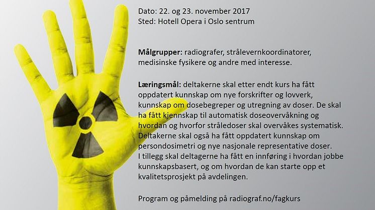 Fagkurset er tradisjonen tro lagt til de to påfølgende dagene etter strålevernets novembermøte for koordinatorene. Foto: fotolia.com