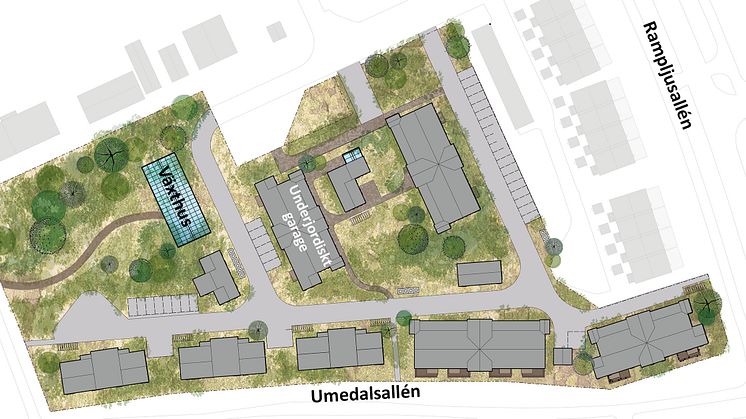 Illustration över planområdet. Ej skalenlig.