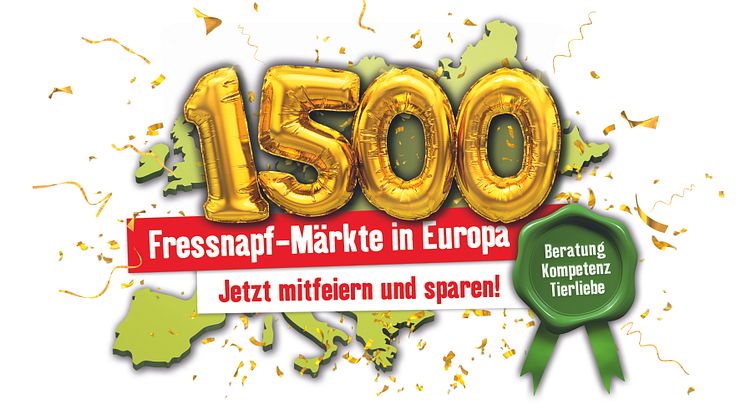 1.500 mal Fressnapf und Maxi Zoo in Europa – 1.500 Gründe zum Feiern