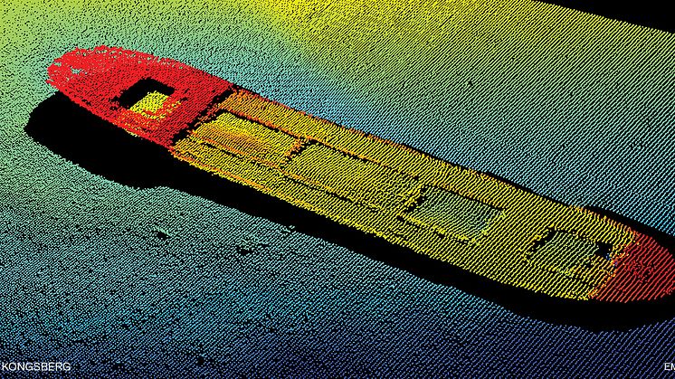 Underwater image captured using an EM 712 multibeam echo sounder