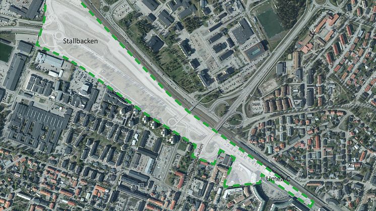 Programområdet sträcker sig från Stallbacken till och med Umeå C. 
