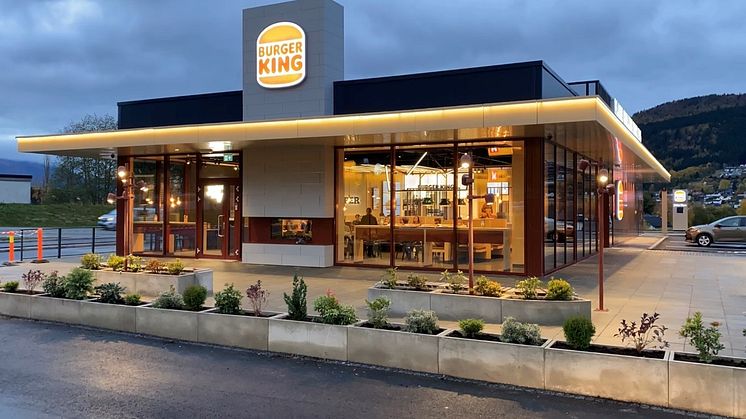 I denne stil kommer den nye Burger King i Taastrup til at se ud. Billedet er fra Burger King i Norge. 