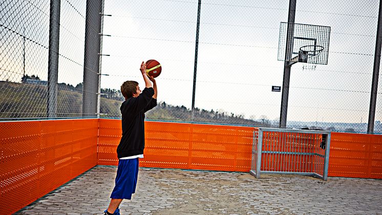 Basket på taget af Henius House