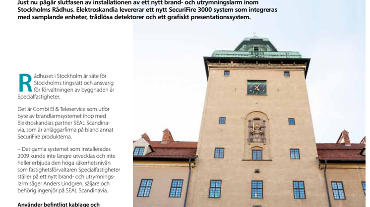 ​​Stockholms Rådhus investerar i nytt brandlarm