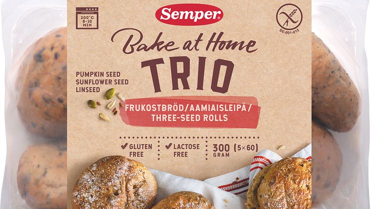 Semper vetää takaisin erän gluteenitonta ”Trio aamiaisleipää”, 300g