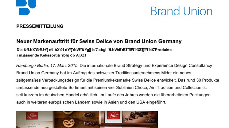 Neuer Markenauftritt für Swiss Delice von Brand Union Germany
